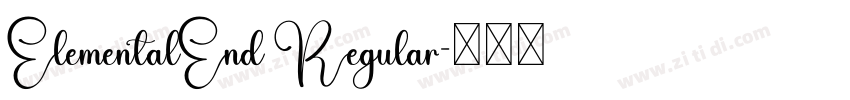 ElementalEnd Regular字体转换